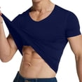 thumbnail image 1 of Men T-Shirts Clearance $5 Plus Size Muscle Crew Neck Short Sleeve T-Shirts Solid Color Oversized Pullover Tops Casual Blouses Summer Classic Basic Tees Gym Workout Athletic Tee Shirts My Orders, 1 of 7
