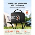 thumbnail image 2 of VEVOR 12V 50Ah Deep Cycle LiFePO4 Battery BMS Lithium Iron Phosphate Battery for RV, 2 of 9