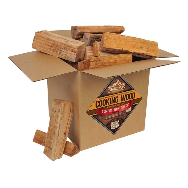 Smoak Firewood 8-10 Pound Kiln Dried Hickory Cooking Grade Wood Mini Logs