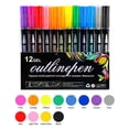 thumbnail image 2 of Fesfesfes Line Double Markers 8mm Precision Outline Pens DIY Drawing Kit with Glitter Gel Ink Blendable Colors for Birthday Greeting Card, Doodling B, 2 of 5