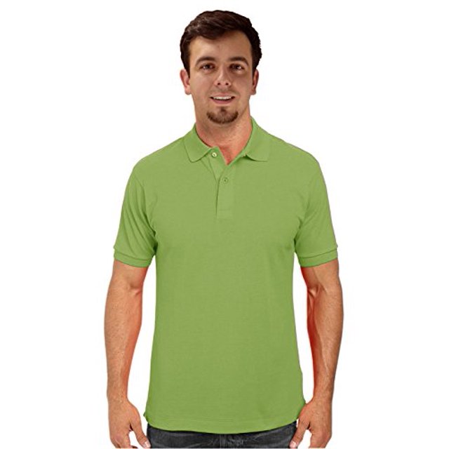 Peach Couture Mens Short Sleeve Classic Pique Polo Shirt