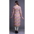 thumbnail image 4 of Bimba Printed Straight Kurtis For Women Button Down Mandarin Indian Tunic Small, 4 of 6