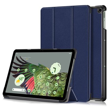 PANDACO Étui Folio en Cuir Bleu Marine pour Tablette Google Pixel (2023)
