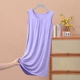 thumbnail image 1 of Huaizzzy Chemise de Nuit d'Été pour Femme Confortable à Col Rond Sans Manches Robe de Maison Tenue de Détente Décontractée Basique Vêtement de Nuit pour Femmes Grande Taille Chemise de Nuit Femme Dames Chemise à Manches Longues Manches Courtes, 1 of 4