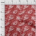 thumbnail image 2 of oneOone Georgette Viscose Maroon Fabric Floral Sewing Craft Projects Fabric Prints By Yard 42 Inch Wide, 2 of 4