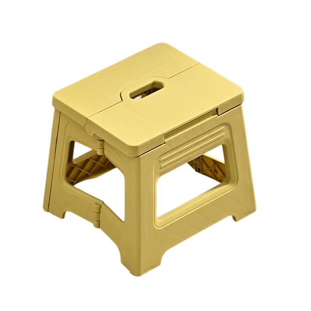 Btomtd Space Saving Small Stool Folding Stool For Home Office Outdoor, Yellow