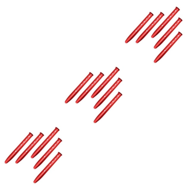Guardoinrt Ensemble de 5 Piquets de Tente Portatifs Chevilles Clous de Sol Robustes et Résilients Neige et Sable Camping Rouge 31cm 3Ensemble