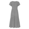 thumbnail image 3 of Ketyyh-chn99 Robes Chemise pour Femmes Grande Taille Robe Soleil Robes pour Femmes Robe d'Été Manche à Volants Ample Fluide Plissée Robe Mini Gris,TG, 3 of 4