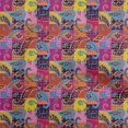 thumbnail image 1 of oneOone Viscose Chiffon Fuschia Pink Fabric Paisley Patchwork Craft Projects Decor Fabric Printed By The Yard 42 Inch Wide, 1 of 5