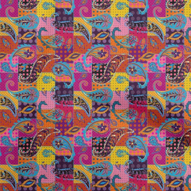 oneOone Viscose Chiffon Fuschia Pink Fabric Paisley Patchwork Craft Projects Decor Fabric Printed By The Yard 42 Inch Wide