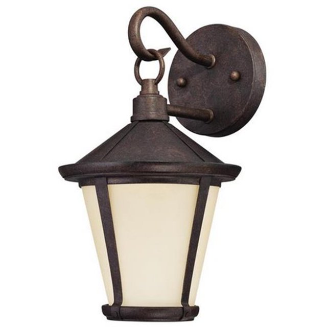 Darcy One Light LED Outdoor Wall Lantern, Victorian Bronze