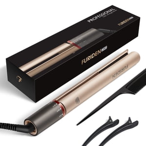 FURIDEN Salon professionnel de qualité de lissage des cheveux lisseur et curler 2 en 1 Fer plat Curling Iron in One Fast Results Long Lasting