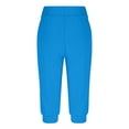 thumbnail image 3 of Timegard Womens Sweatpants Capri Pants Cinch Bottom Solid Color Cropped Joggers Workout Pants with Pockets, 3 of 6