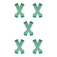 thumbnail image 1 of ZheElen Easy To Wear Over Knee Socks Highly Elastic And Durable Soft And Breathable Wide Application Polyester Easy To Match green and white 5Set, 1 of 6