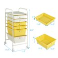thumbnail image 2 of Costway 6 Drawer Rolling Storage Cart Scrapbook Paper Office Organizer Yellow, 2 of 9