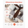 thumbnail image 3 of VEVOR 72" Wood Blade Ceiling Fan No Light Remote Control Reversible DC Motor Walnut, 3 of 9