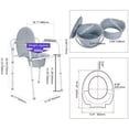 thumbnail image 3 of Chaise de Commode 3 en 1 avec Hauteur Réglable à 7 Positions, Siège de Toilette Surélevé et Rails de Sécurité en Aluminium, Supporte 300 Lb, 3 of 9