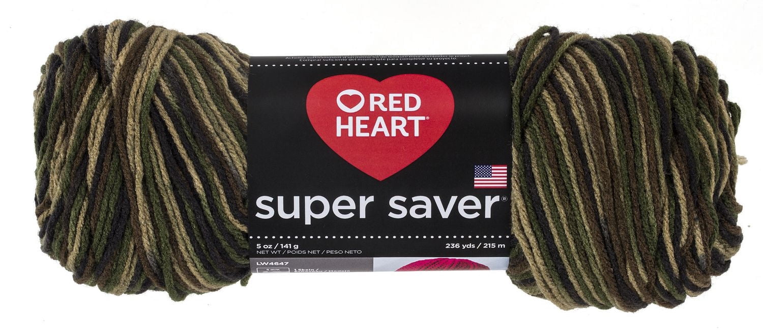 Red Heart® Super Saver® Yarn, Prints, Acrylic #4 Medium, 5oz/142g, 236 Yards