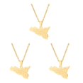 thumbnail image 1 of kurtrusly Unique Map Of Sicilia Necklace Crafted With Stainless Steel For Modern Look gold 3Set, 1 of 6