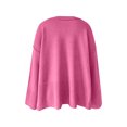 thumbnail image 3 of AherBiu Chandail Court pour Femmes Col Ras du Cou Tricoté Chandail Hauts Automne Hiver Tendance Chaud Manches Longues Chandail, 3 of 4