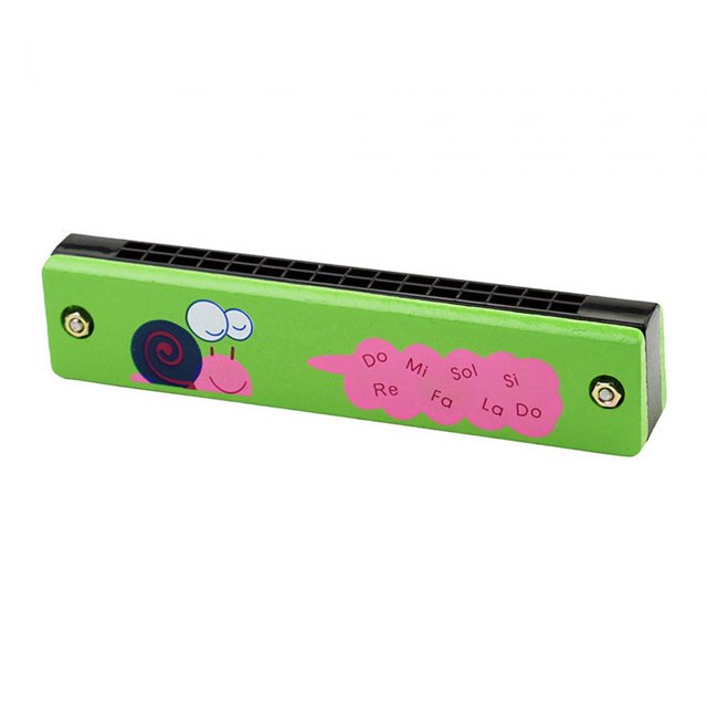 Esquirla Musical Instrument Play Toy Cartoon Mouth Organ for Family Activity Beginner Green