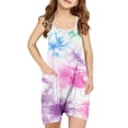 thumbnail image 1 of LSLJS Girls Summer Sleeveless Casual Romper Spaghetti Strap Shorts Jumpsuit With Pockets, Girls' Jumpsuits & Rompers Summer Clothes, 1 of 5