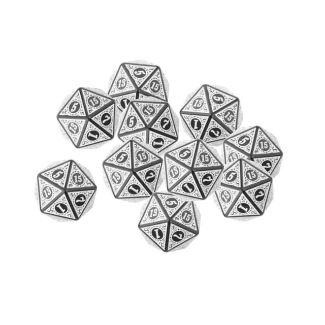 serony 10 Pieces Polyhedral Dice Wear Resistant Accessories for MTG Toy Gift RPG