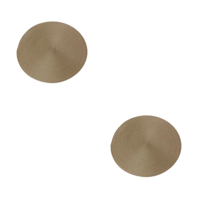 mmirethe Non-skid Table Mat Lightweight And Easy To Care Placemat Sturdy And Durable khaki 2Set