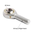 thumbnail image 3 of Unique Bargains POS14 Rod End Bearing 14mm Bore Self-lubricated M14x2.0 Right Hand Male Thread, 3 of 6