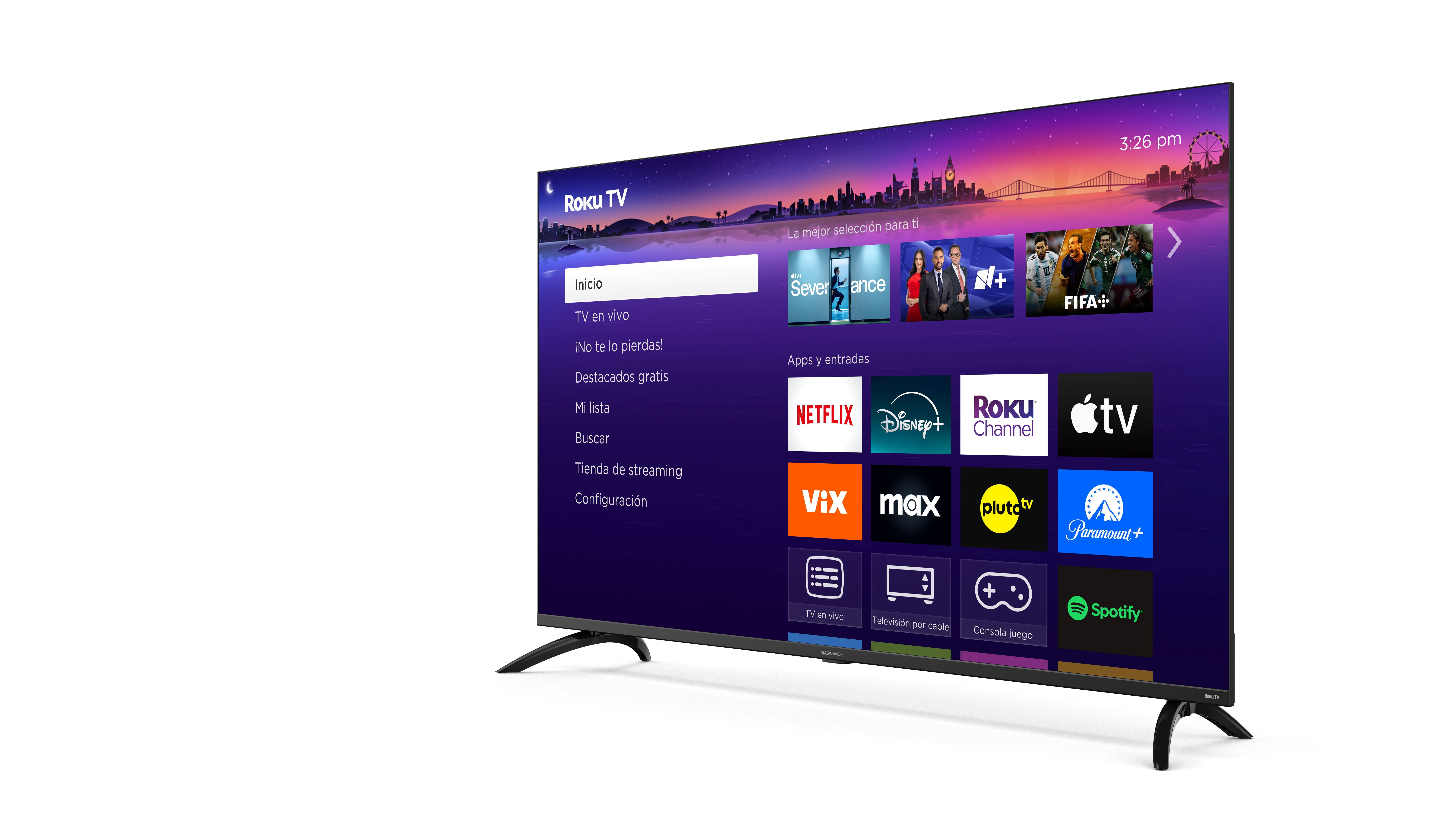 Magnavox 43” 4K Ultra HD HDR LED Roku Smart TV, Dolby Digital Plus Audio, Black