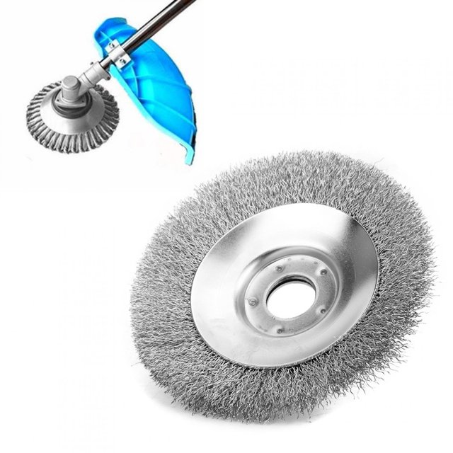 Cergrey 6in Dépoussiérante Désherbage Tondeuse à Fil Torsadé Non Rouille Durable Brosse Gazon