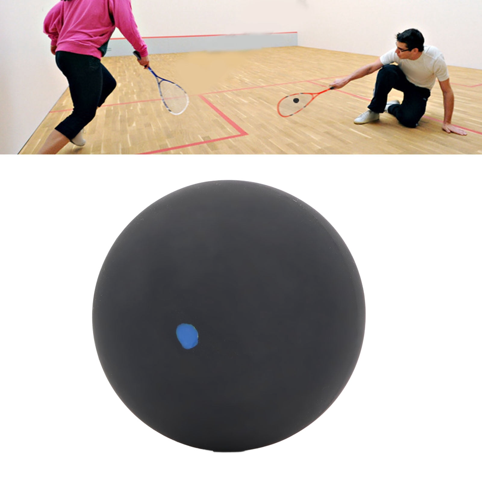 Squash Balls, 39mm Professional Portable Single Blue Dot Squash Training Ball  for Competition for Beginner