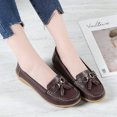 thumbnail image 5 of B91xZ Mocassins à Lacets pour Femmes Décontractés Penny Loafers Rétro Mocassins pour Dames Confort à Enfiler Chaussures Bateau Mode Ballerines Classiques, Coffee 9, 5 of 5