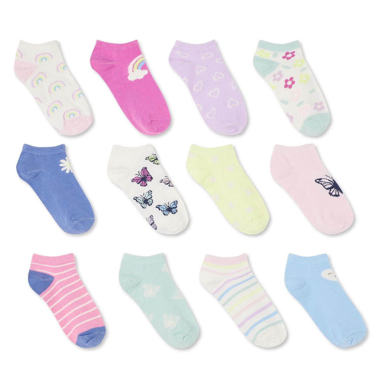 George Girls' Low-Cut Socks 12-Pack