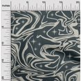thumbnail image 2 of oneOone Polyester Spandex Teal Blue Fabric Abstracts Craft Projects Decor Fabric Printed By The Yard 56 Inch Wide, 2 of 4