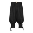 thumbnail image 1 of TIMIFIS Men's Black Ankle Banded Pants Medieval Pirate Costume Trousers Renaissance Gothic Pants-BlackFall, 1 of 1