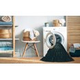 thumbnail image 2 of Ahgly Tapis Rond Lavable en Machine Intérieur Transitionnel Noir Nuit, 5 Pieds Rond, 2 of 7