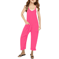 thumbnail image 2 of Girls Romper Sleeveless Summer Rompers for Girls Loose Casual Rompers with Pockets Girls Jumpsuits Size 13-14 Y, 2 of 6