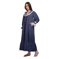 thumbnail image 2 of Moomaya Nuisette Imprimée pour Femmes en Coton à Bordure Volantée, Tenue de Nuit d'Allaitement, 2 of 5