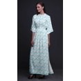 thumbnail image 3 of Bimba Rayon Rays Tie-Dye Printed Gown Kimono Sleeves Summer Long Maxi SlitDress-XSmall, 3 of 6