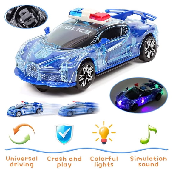 LOVEVER Electric Police Car Toys for 2 3 4 5 6 Year Old Boys Real Siren Sounds Car Toy Police Vehicle Model with LED Light and Music Best Birthdays/Christmas Gift for Boys Girls Kids