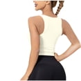 thumbnail image 4 of Yuyuzo Crop Tops for Women Sleeveless Shirts Deep V Neck Going out Tops Ribbed Knit Basic Tees, 4 of 4