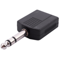 thumbnail image 1 of 3X Mono 6.35mm Male Plug to Dual 6.35mm Female Socket Splitter Adapter Connector, 1 of 6