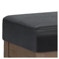 thumbnail image 3 of Simpli Home Milltown 44" Ottoman Bench in Midnight Black Faux Leather, 3 of 9