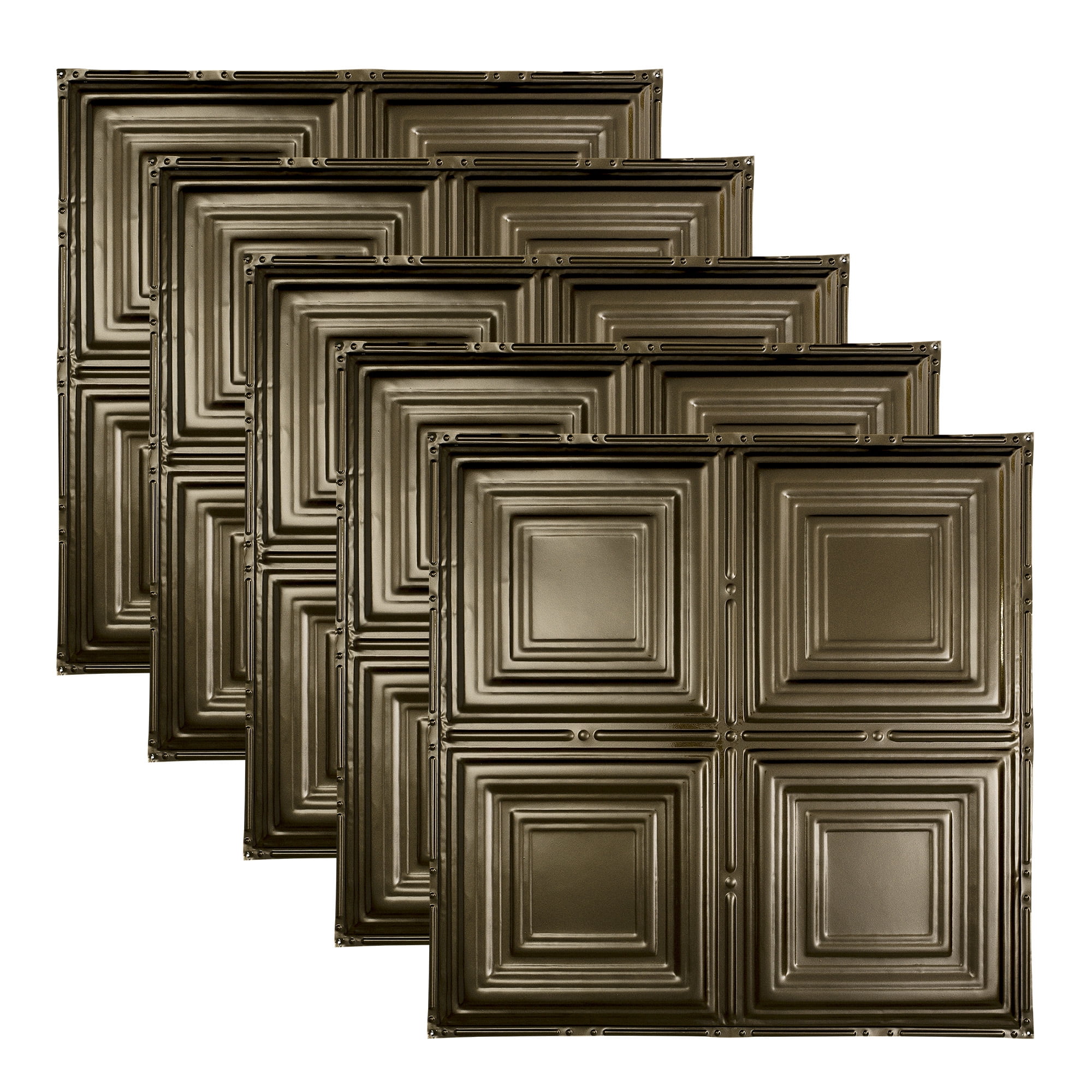 Great Lakes Tin Syracuse Bronze Burst 2ft x 2ft Nail Up Ceiling Tiles (5 Pack)