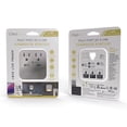 thumbnail image 5 of CIAO-TECH 2 AC Outlets +1 USB-A +1 USB-C Output Ports with LED Dusk to Dawn Sensing Light & 540 Joules Surge Protection- White, 5 of 5