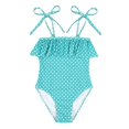 thumbnail image 1 of WEIYLL One Piece Swimsuit Girls 1Pc Bikini Color Floral Print Rash Guard Beach Pool Sky Blue Bathing Suit for 18-24 Months, 1 of 4