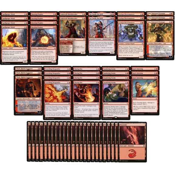 Red Burn Deck - Very Powerful - Modern Legal - Custom Built - Magic The Gathering - MTG - 60 Card!