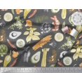 thumbnail image 3 of Soimoi Grey Heavy Canvas Fabric Mixed Vegetable Decor Fabric Printed Yard 58 Inch Wide, 3 of 3