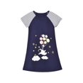 thumbnail image 1 of Robe Fille Espace Astronaut Planète Étoile Rayure Manches Courtes 3 Ans, 1 of 5